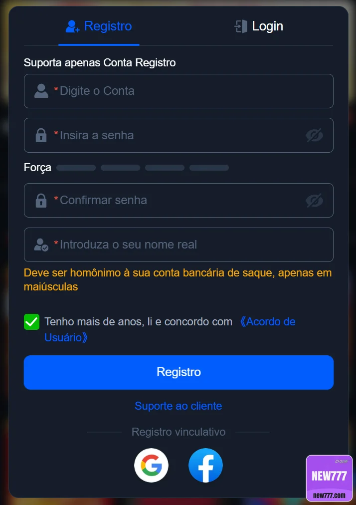 new777 - conectar em protegido página de login - Criar Conta Grátis